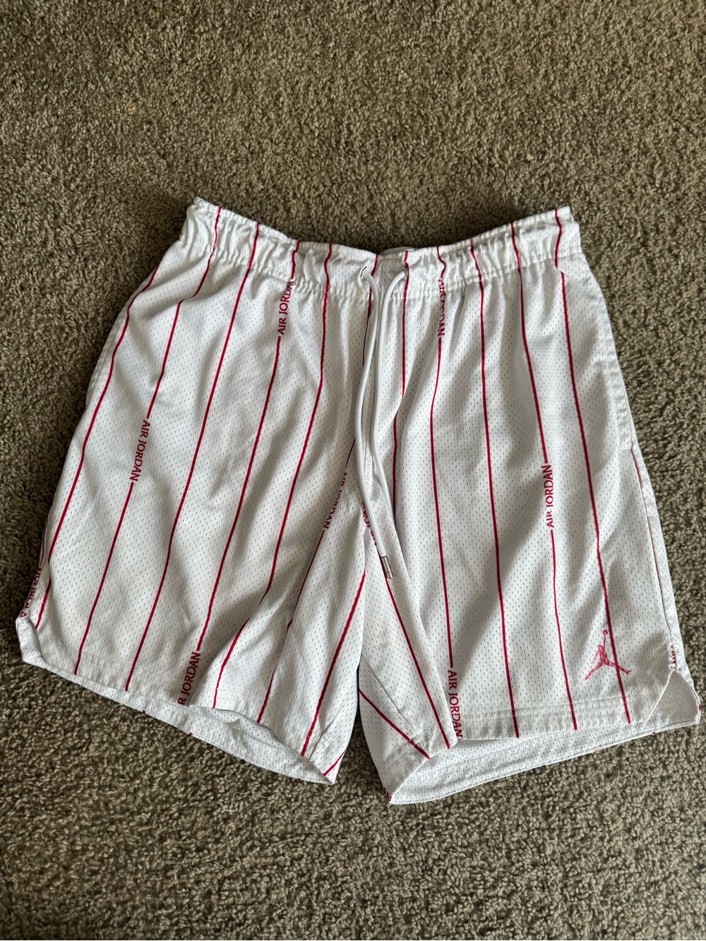 Air Jordan White with Red Stripe Shorts